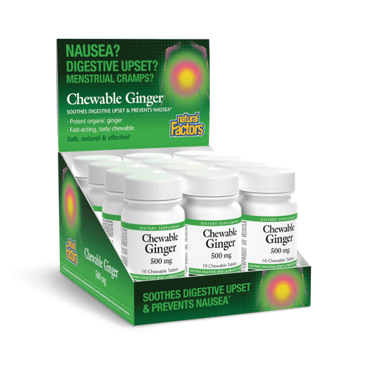 Chewable Ginger  500 mg  12 Chewable Tablets Ginger, image-hi-res