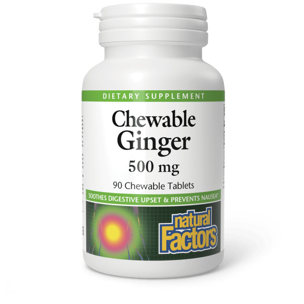 Chewable Ginger  500 mg  90 Chewable Tablets Ginger, image-hi-res