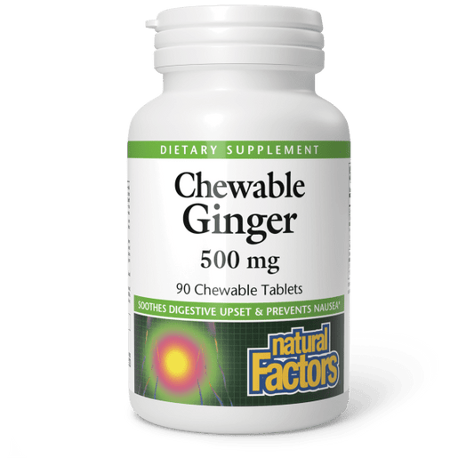 Chewable Ginger  500 mg  90 Chewable Tablets Ginger, image-hi-res