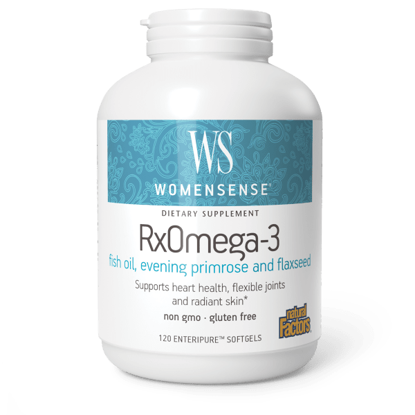 RxOmega-3 Fish Oil, Evening Primrose, and Flaxseed Enteripure®  25mg w/ 1,000 mg Vitamin C  120 Enteripure® Softgels, image-hi-res