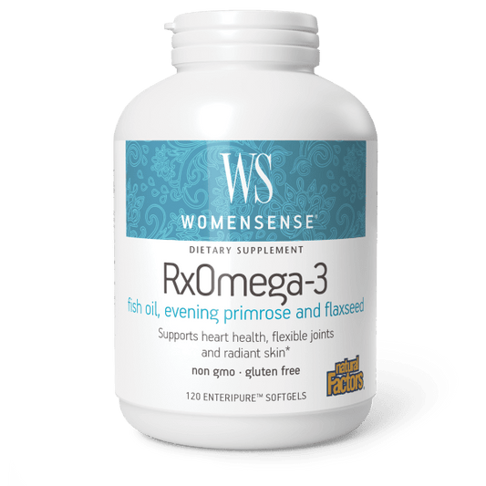RxOmega-3 Fish Oil, Evening Primrose, and Flaxseed Enteripure®  25mg w/ 1,000 mg Vitamin C  120 Enteripure® Softgels, image-hi-res