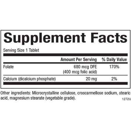 Folic Acid for Natural Factors |variant|hi-res|1272U