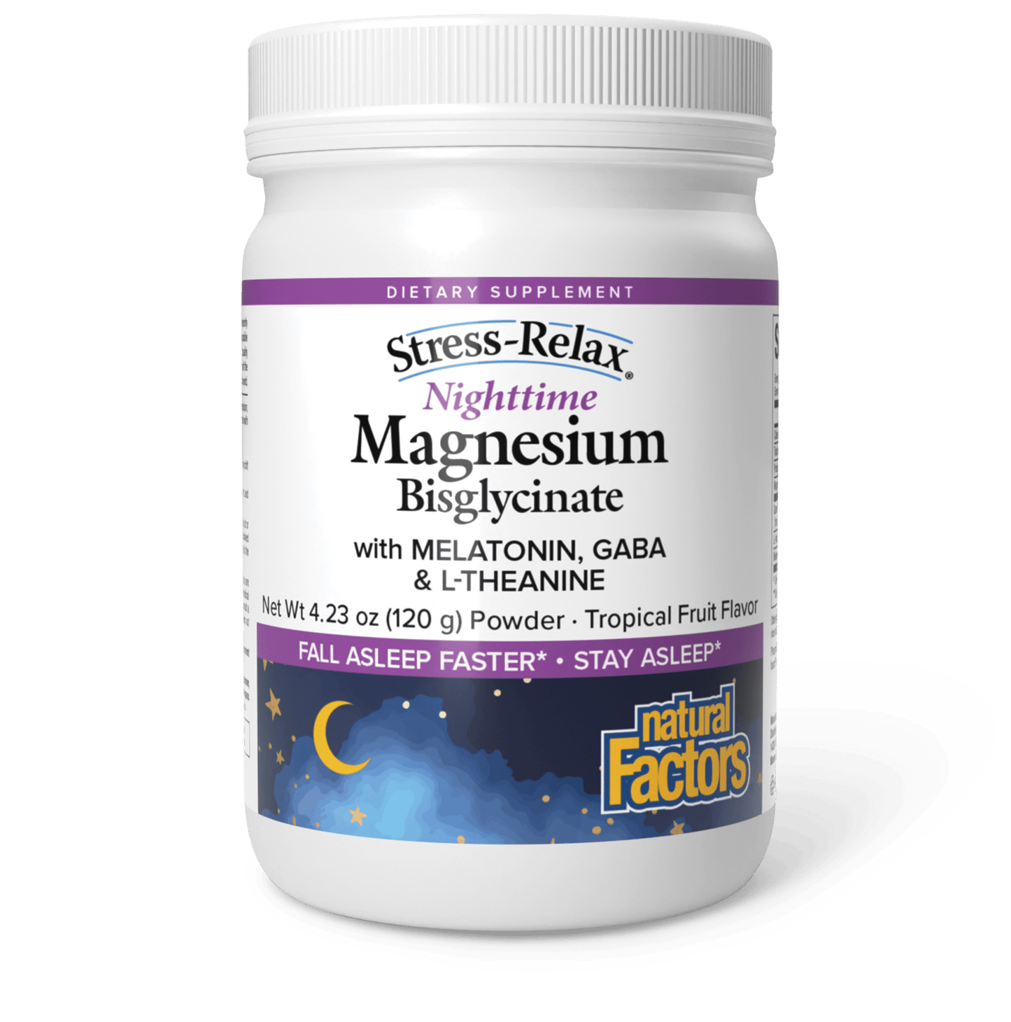 Stress-Relax Nighttime Magnesium Bisglycinate for Natural Factors |variant|hi-res|3528U