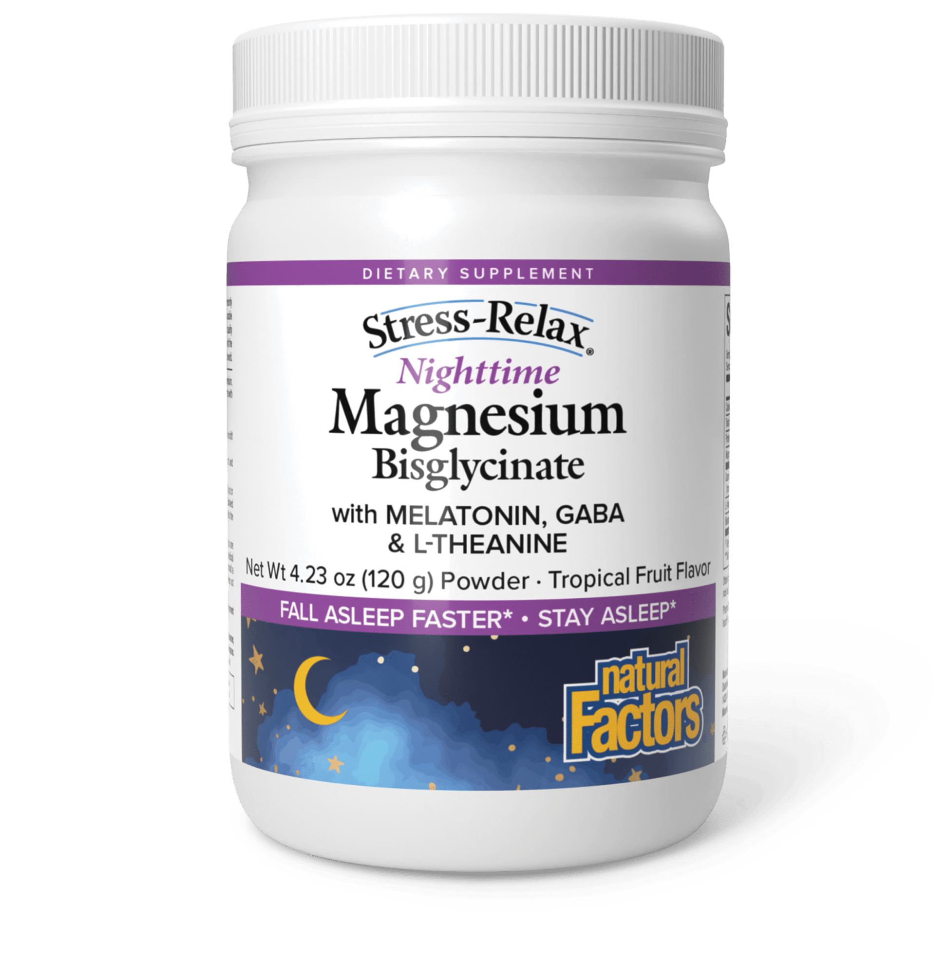 Stress-Relax Nighttime Magnesium Bisglycinate for Natural Factors |variant|hi-res|3528U