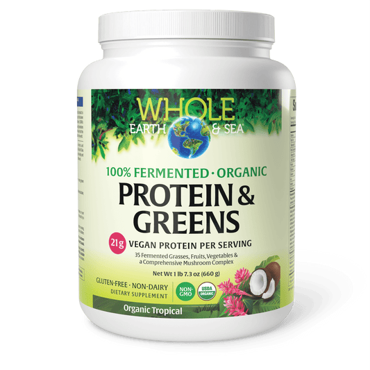 100% Fermented Organic Protein & Greens Tropical for Whole Earth & Sea® |variant|hi-res|35523U