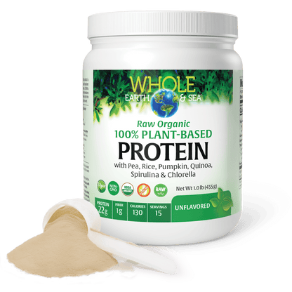 Raw Organic 100% Plant-Based Protein for Whole Earth & Sea® |variant|hi-res|35559U