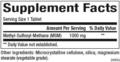 MSM 1,000 mg Tablets