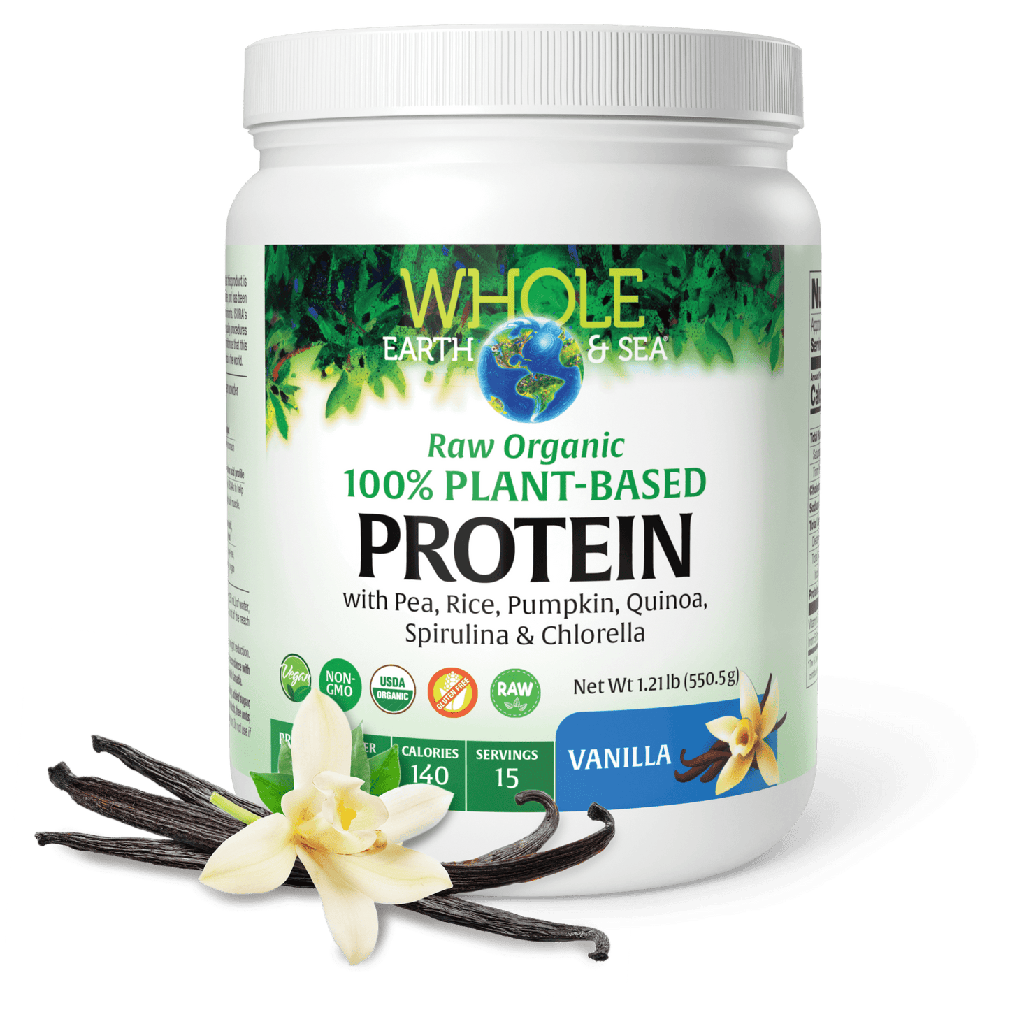 Raw Organic 100% Plant-Based Protein for Whole Earth & Sea® |variant|hi-res|35563U