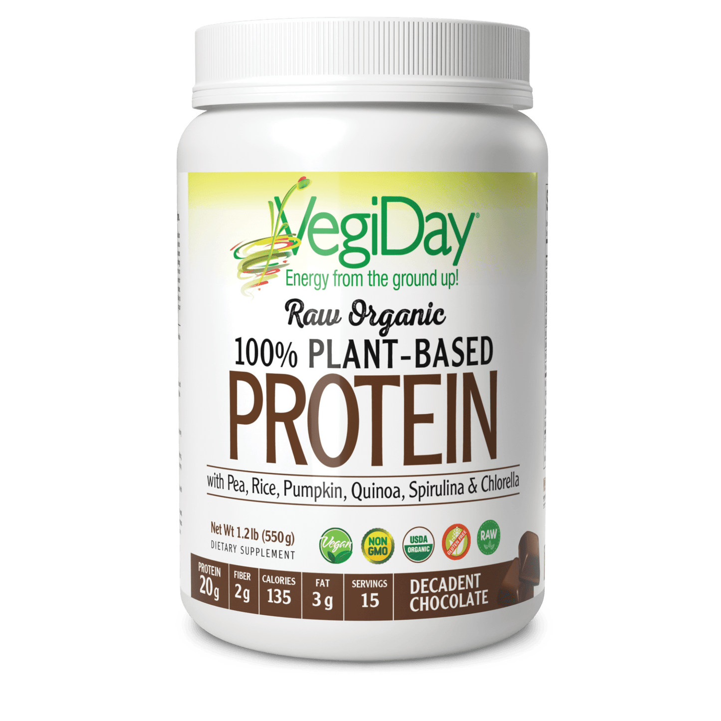 Raw Organic 100% Plant-Based Protein for VegiDay® |variant|hi-res|2930U