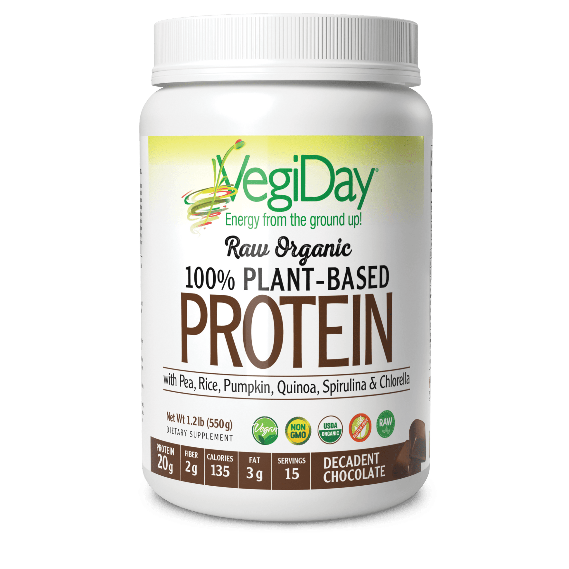 Raw Organic 100% Plant-Based Protein for VegiDay® |variant|hi-res|2930U