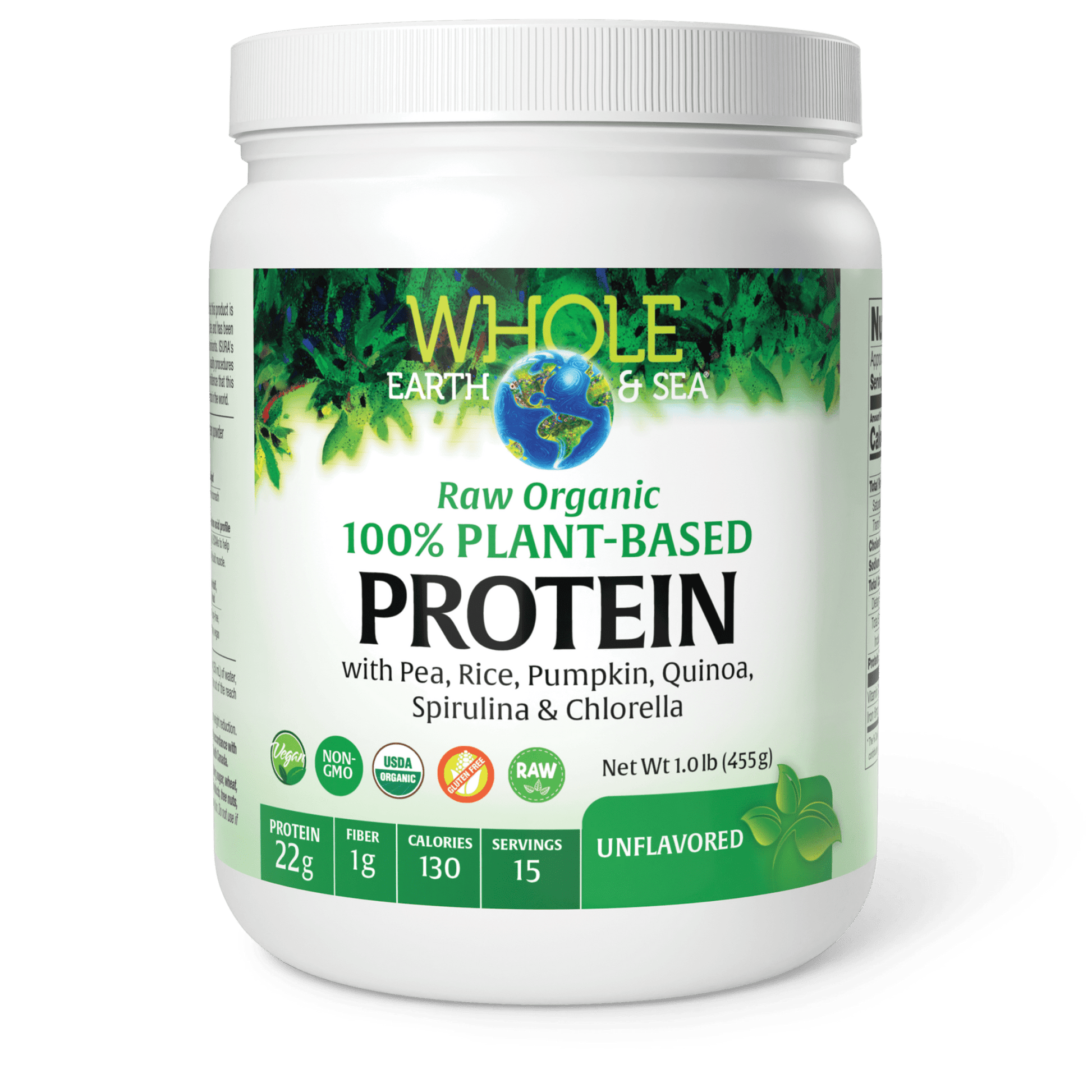 Raw Organic 100% Plant-Based Protein for Whole Earth & Sea® |variant|hi-res|35559U