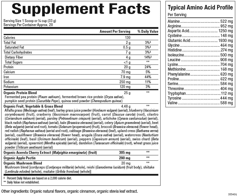 Organic Protein & Greens Vanilla Chai for Whole Earth & Sea® |variant|hi-res|35540U