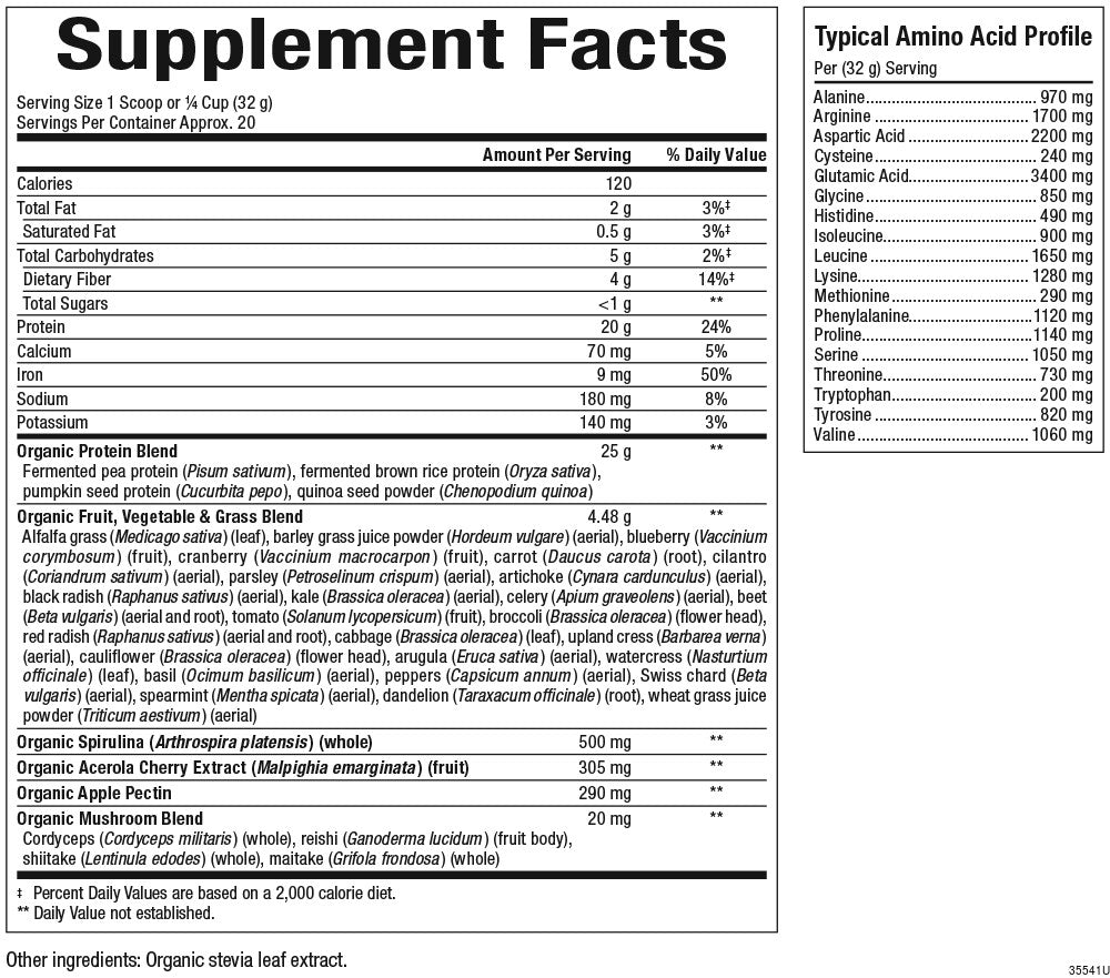 Organic Protein & Greens Unflavored for Whole Earth & Sea® |variant|hi-res|35541U