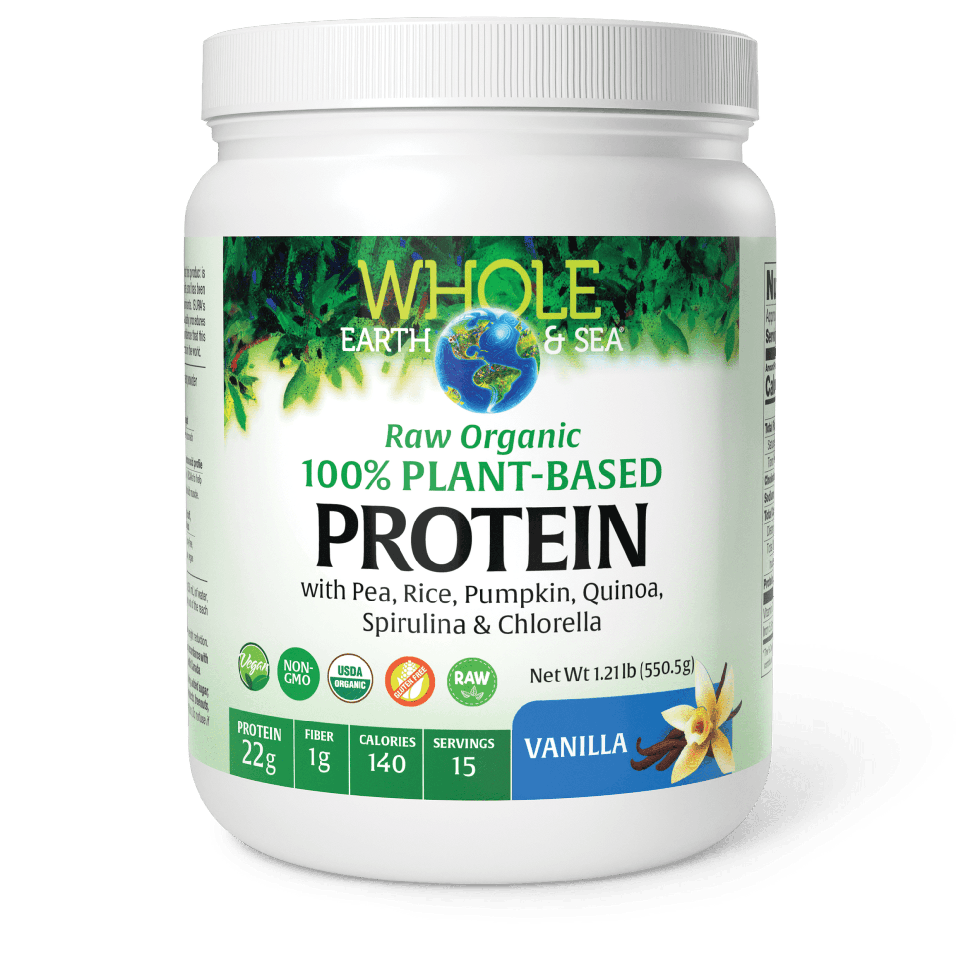 Raw Organic 100% Plant-Based Protein for Whole Earth & Sea® |variant|hi-res|35563U