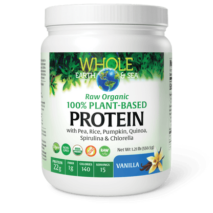 Raw Organic 100% Plant-Based Protein for Whole Earth & Sea® |variant|hi-res|35563U