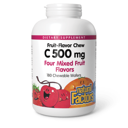 Vitamin C 500 mg 100% Fruit Chew Mixed Fruit Flavors
