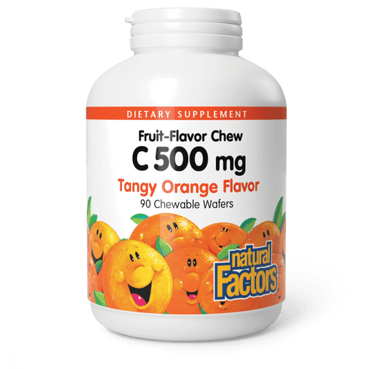 Vitamin C 500 mg 100% Fruit Chew Orange