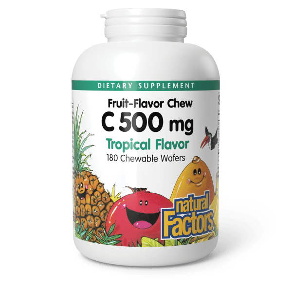 Vitamin C 500 mg 100% Fruit Chew Tropical