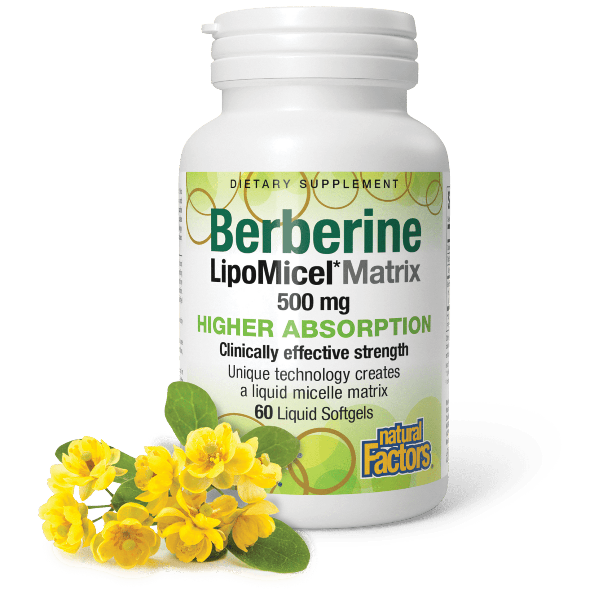 Berberine LipoMicel Matrix 500 mg for Natural Factors |variant|hi-res|4584U