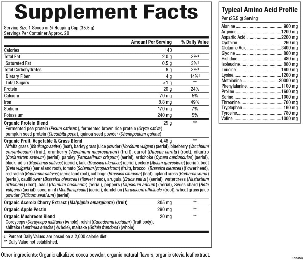 Organic Protein & Greens for Whole Earth & Sea® |variant|hi-res|35535U