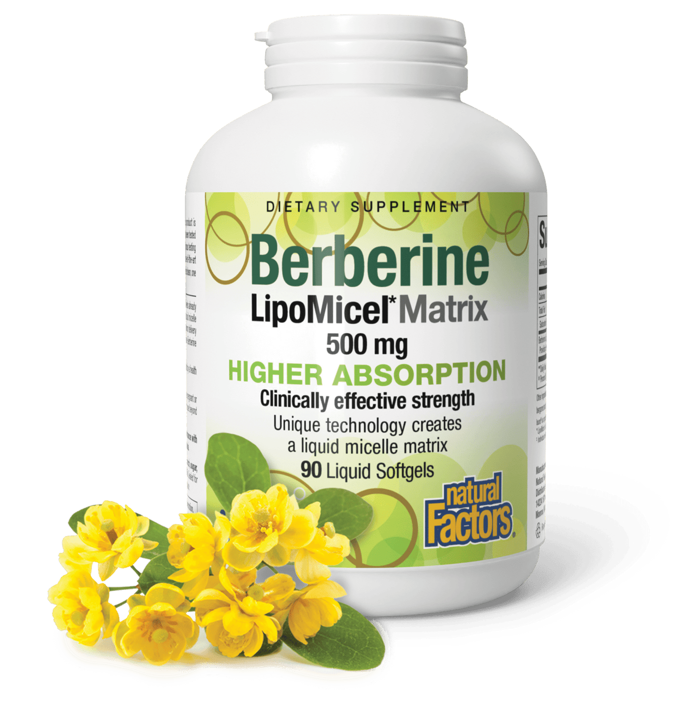 Berberine LipoMicel Matrix 500 mg for Natural Factors |variant|hi-res|4586U