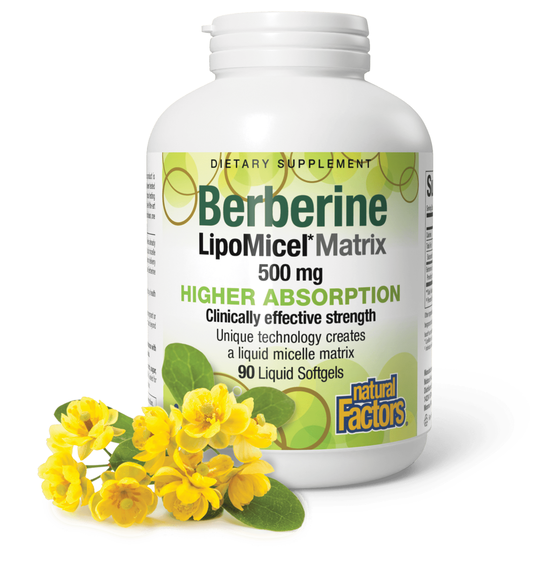 Berberine LipoMicel Matrix 500 mg for Natural Factors |variant|hi-res|4586U