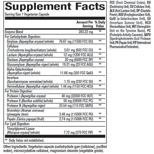 High Potency Multi Enzyme Vegetarian Formula for Natural Factors |variant|hi-res|1745U