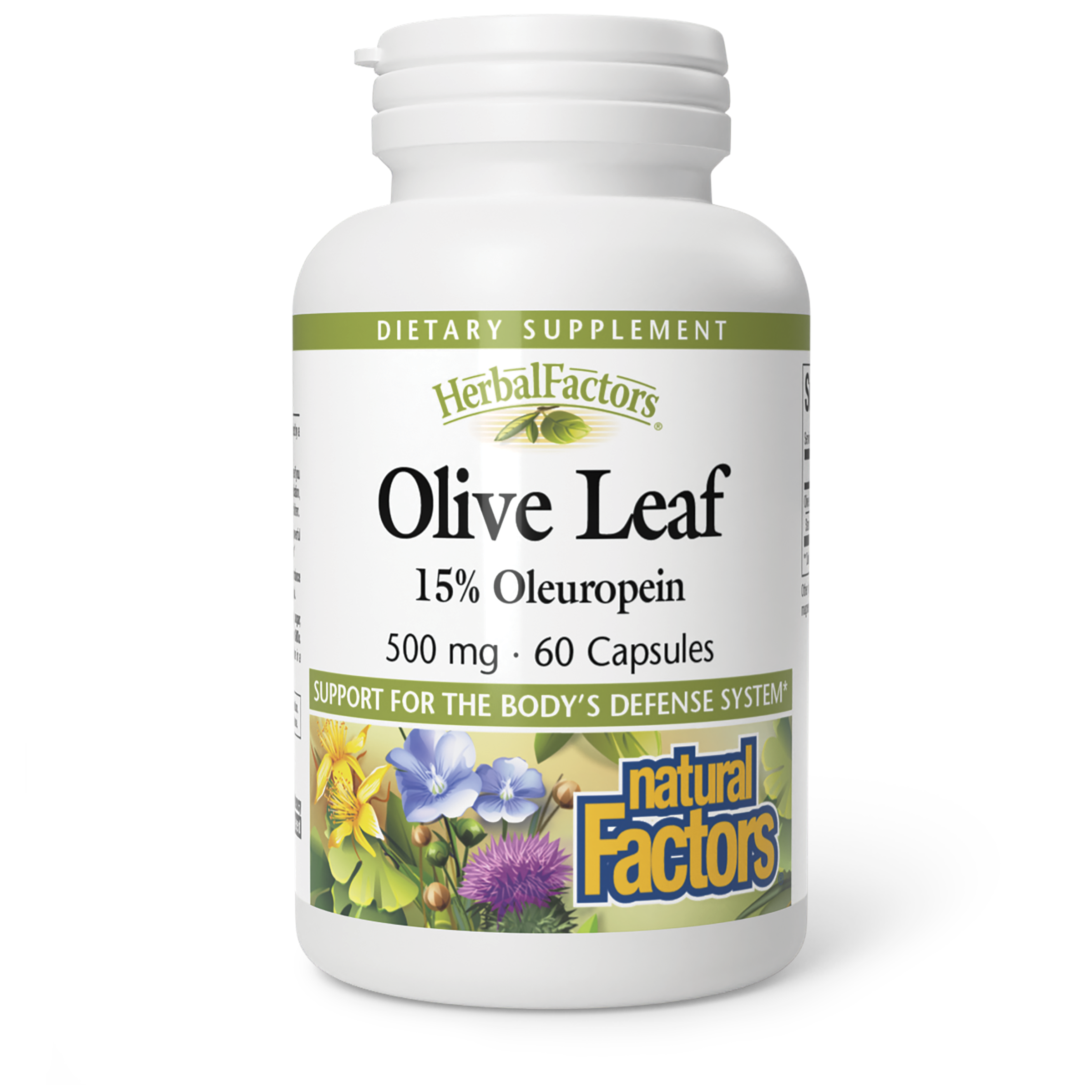 Olive Leaf Extract 15 Oleuropein Capsules Natural Factors Usa